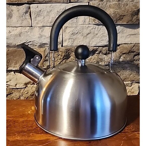 Whistling Tea Kettle Unbranded Stainless Steel Folding Handle and Lid - Picture 12 of 12